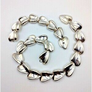 Bayanihan Sterling Silver 925 Necklace & Bracelet Heart Link Jewelry Set